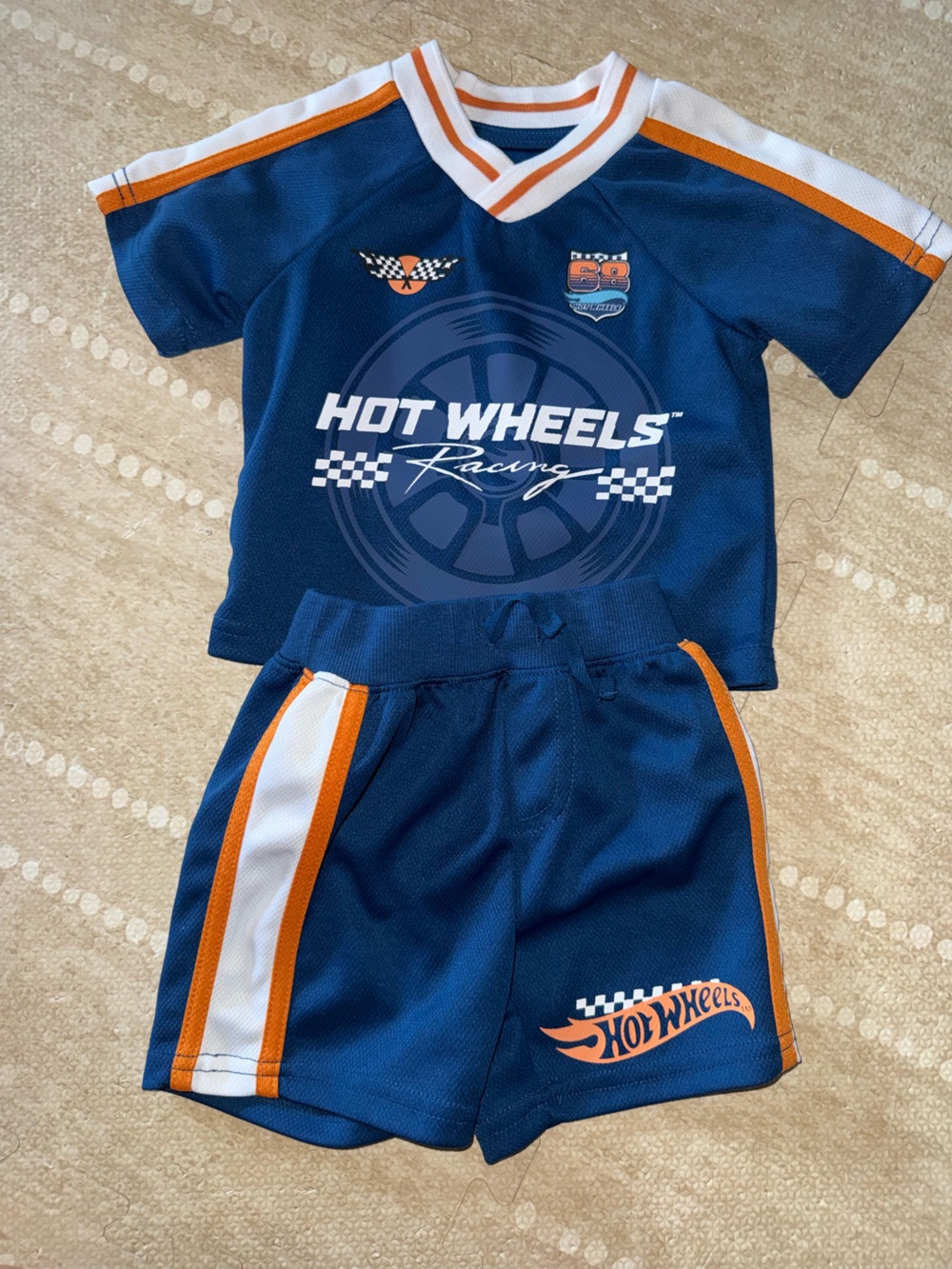 Hot Wheels Kids Racing Set - Navy Blue with Orange Accent